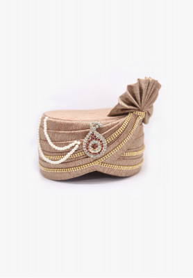 Deep golden wedding indian pagri
