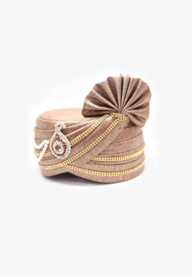 Deep golden wedding indian pagri