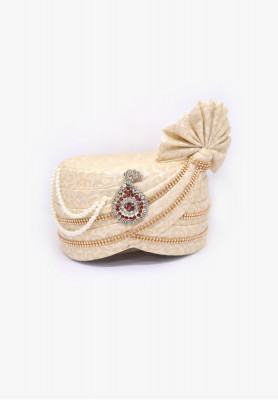 Katan stone-lace-puti wedding pagri