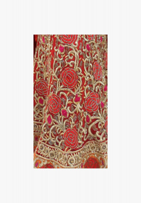 Net shuta stone work wedding lehenga