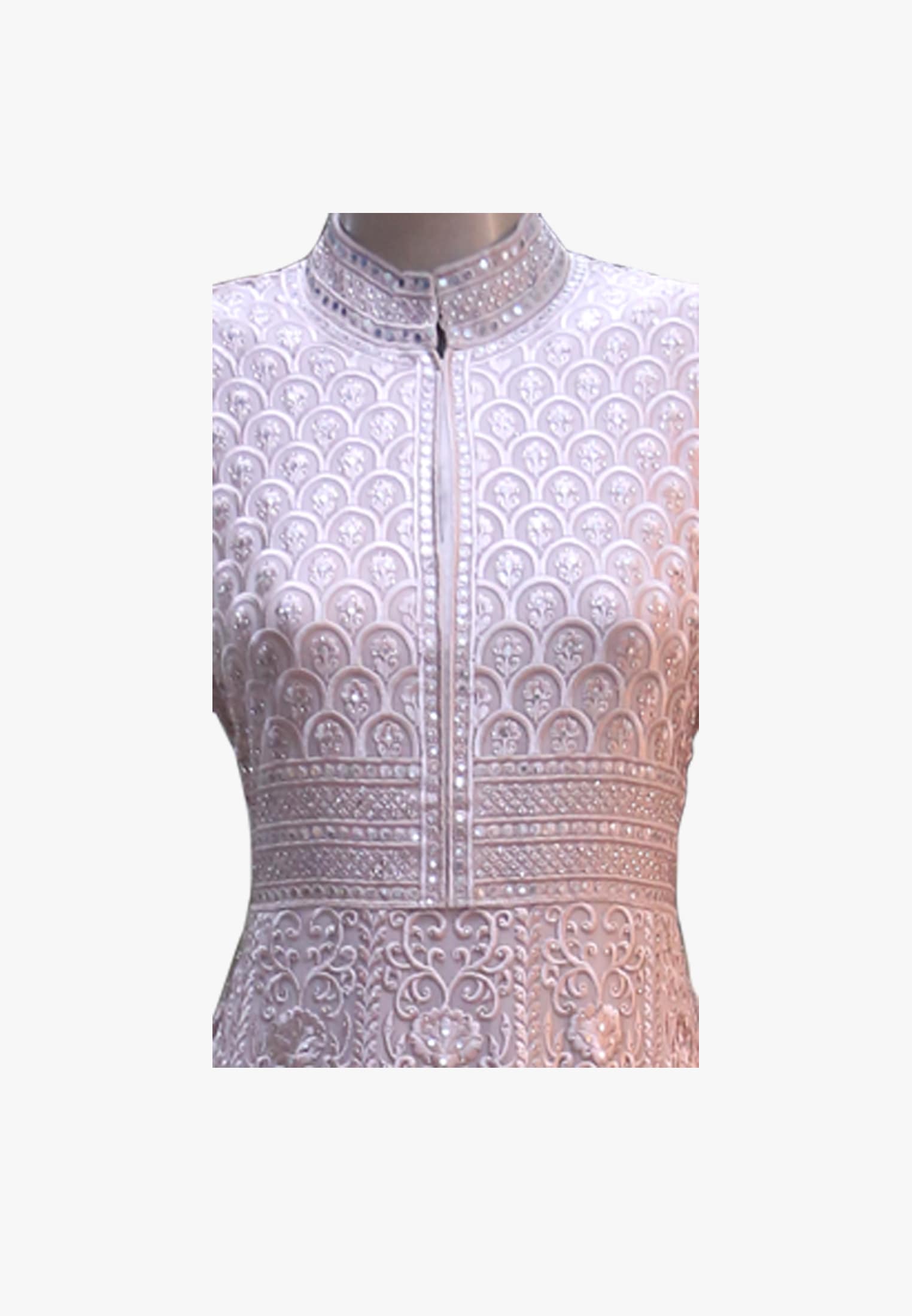 Siphon embroidery wedding gown