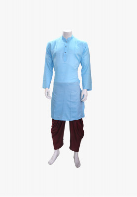 Dhupiyan plain work panjabi