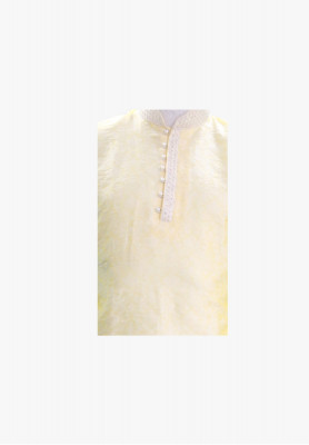 Cream katan embroidery party panjabi