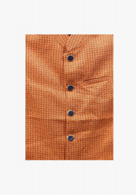 Orange jute cotton plain party koti