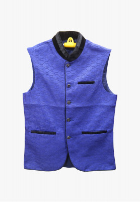 Blue plain jute cotton party koti