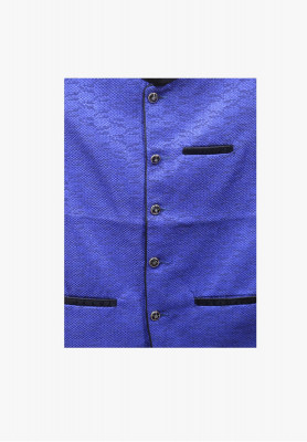 Blue plain jute cotton party koti