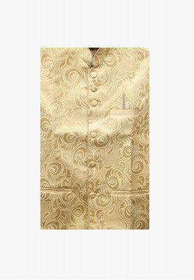 Golden khadi body-print party koti