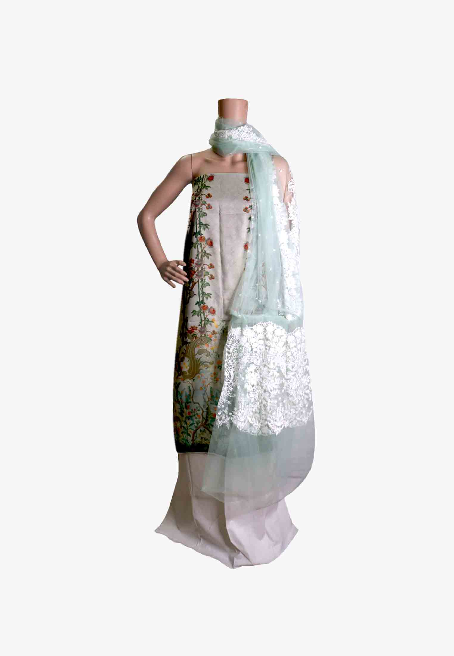 Half silk sober party three piece