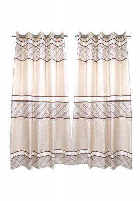 Viscose thread stitch work curtain