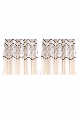 Viscose thread stitch work curtain