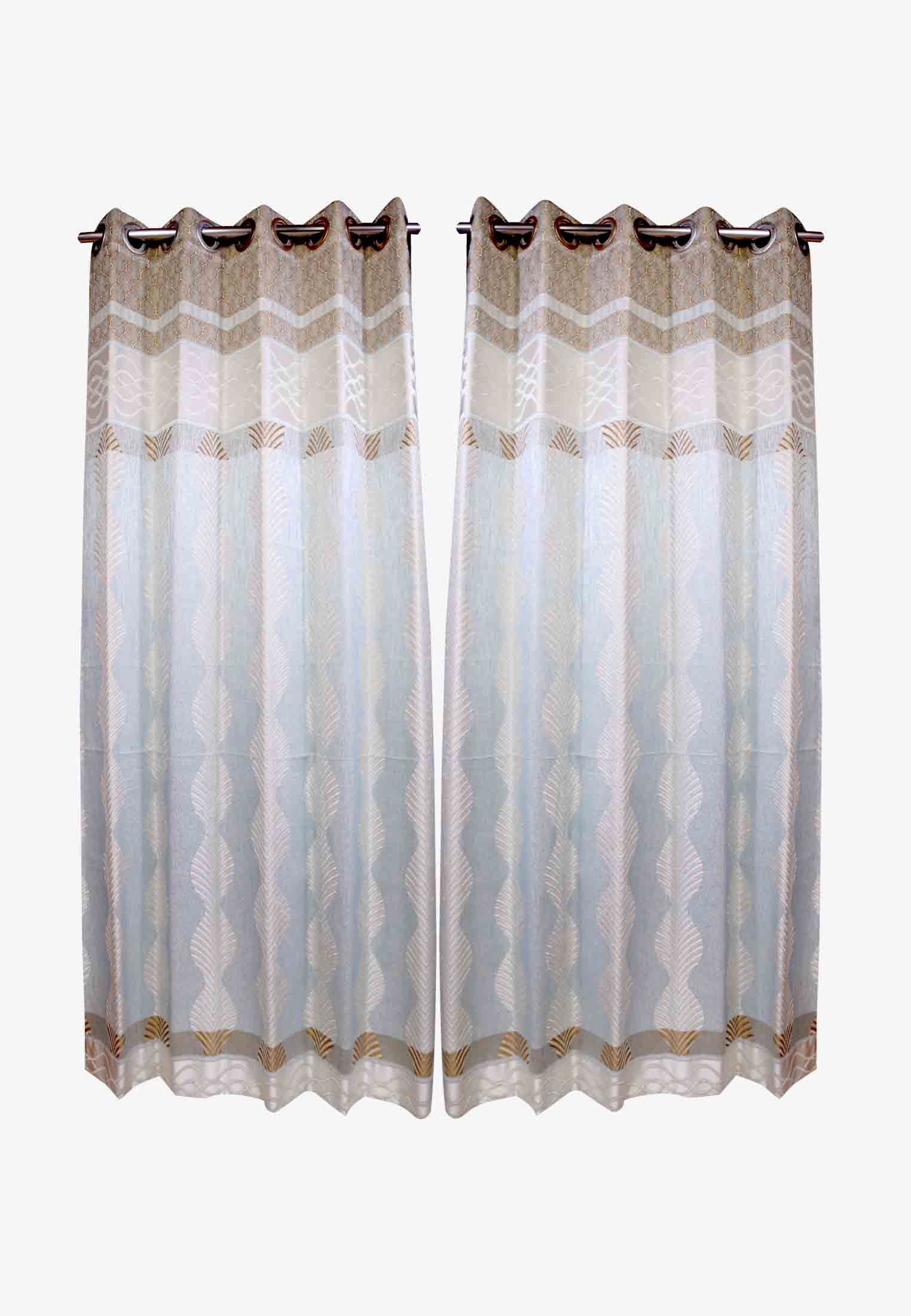Cotton thread stitch work curtain