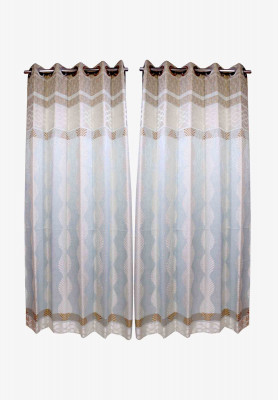 Cotton thread stitch work curtain