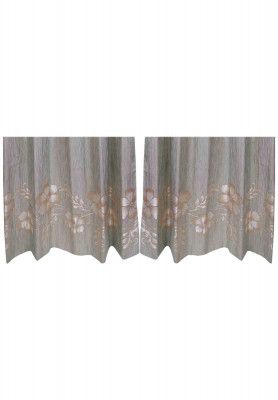 Light green thread stitch regular curtain