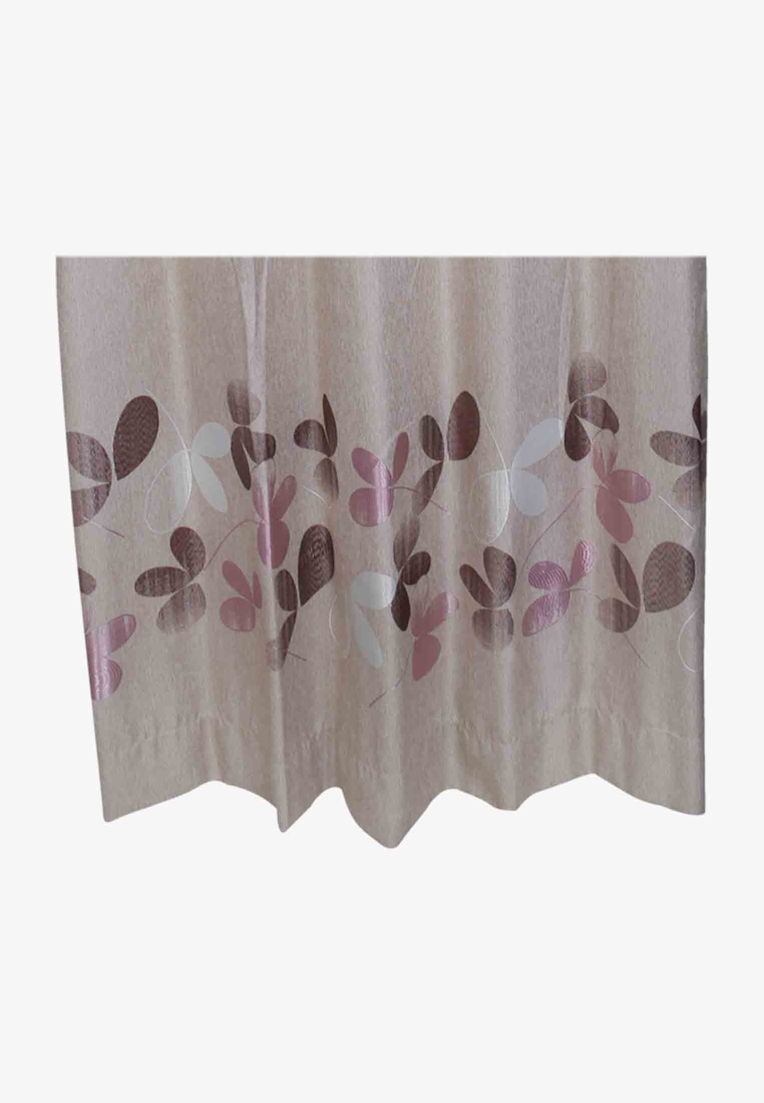 Purple cotton thread stitch regular curtain