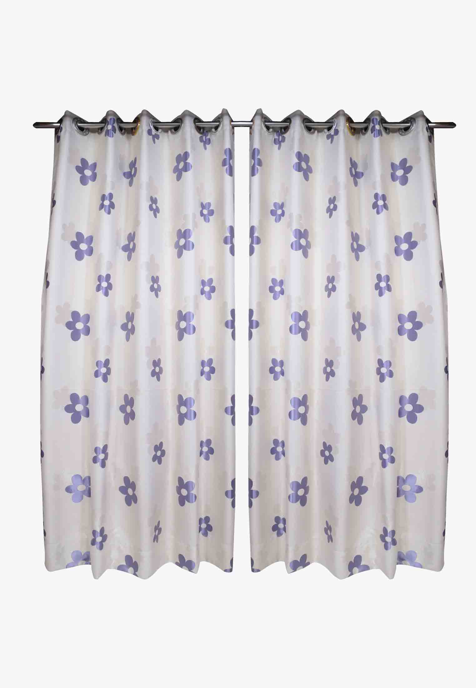 Purple-golden both thread stitch curtain