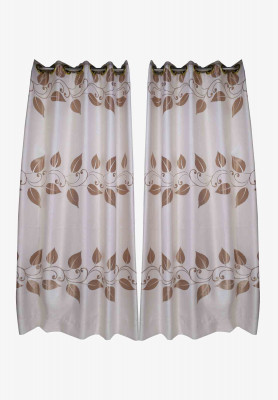 Golden satin both thread stitch curtain