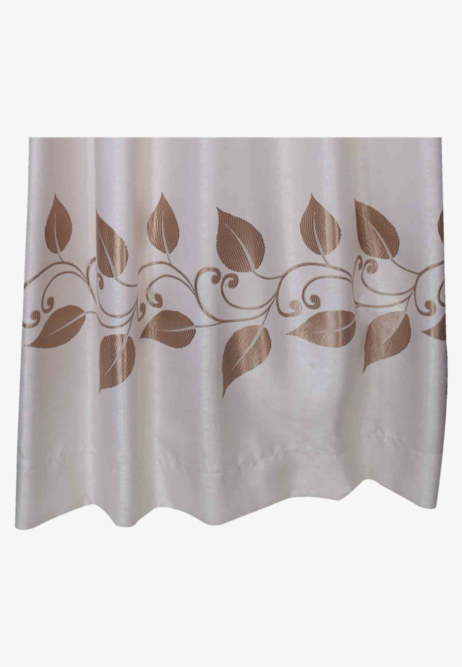 Golden satin both thread stitch curtain