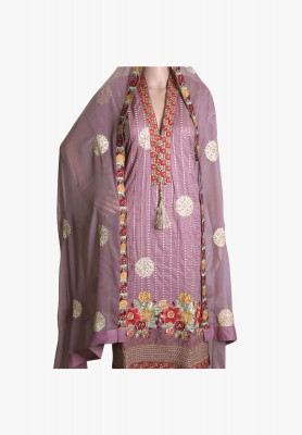 Cambric cotton party three piece