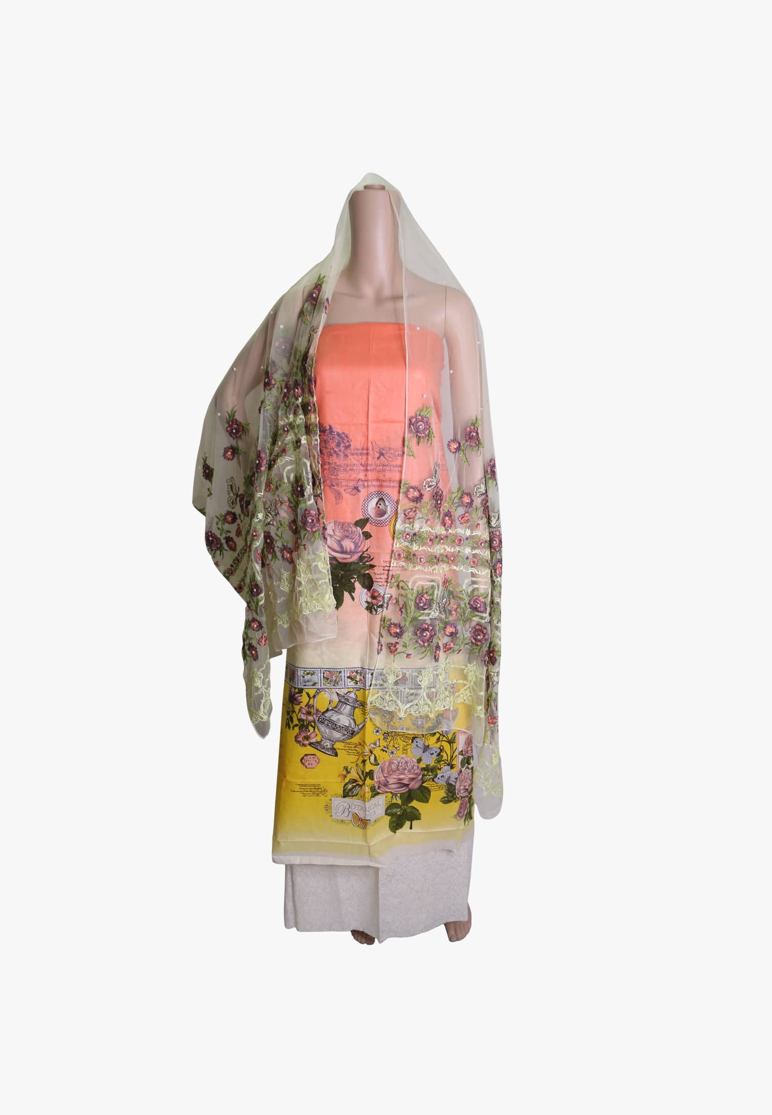 Lawn cotton digital print three piece