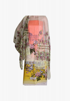 Lawn cotton digital print three piece