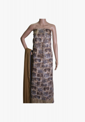 Cambric cotton stone-embroidery party three piece