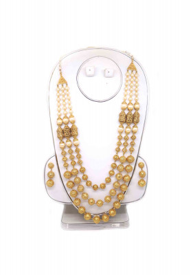 Golden pearl gold plate wedding sita set