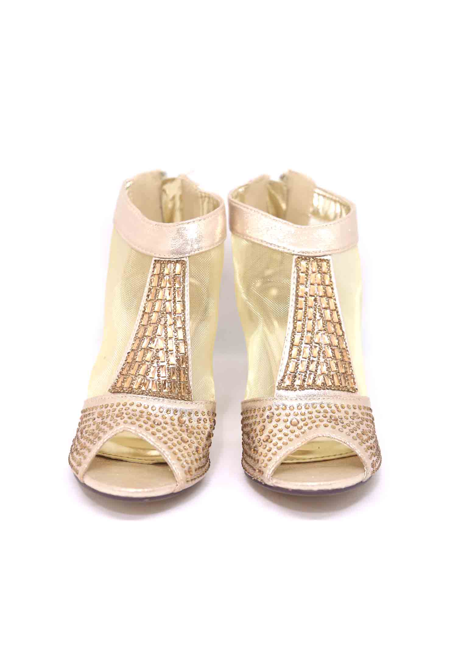 Net golden stone semi heel