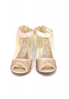 Net golden stone semi heel