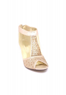 Net golden stone semi heel