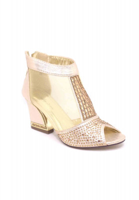 Net golden stone semi heel