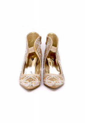 Artificial leather stone karchupi wedding heel