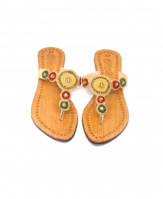 Golden karchupi kolapuri half heel
