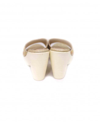 Artificial leather stone boston heel