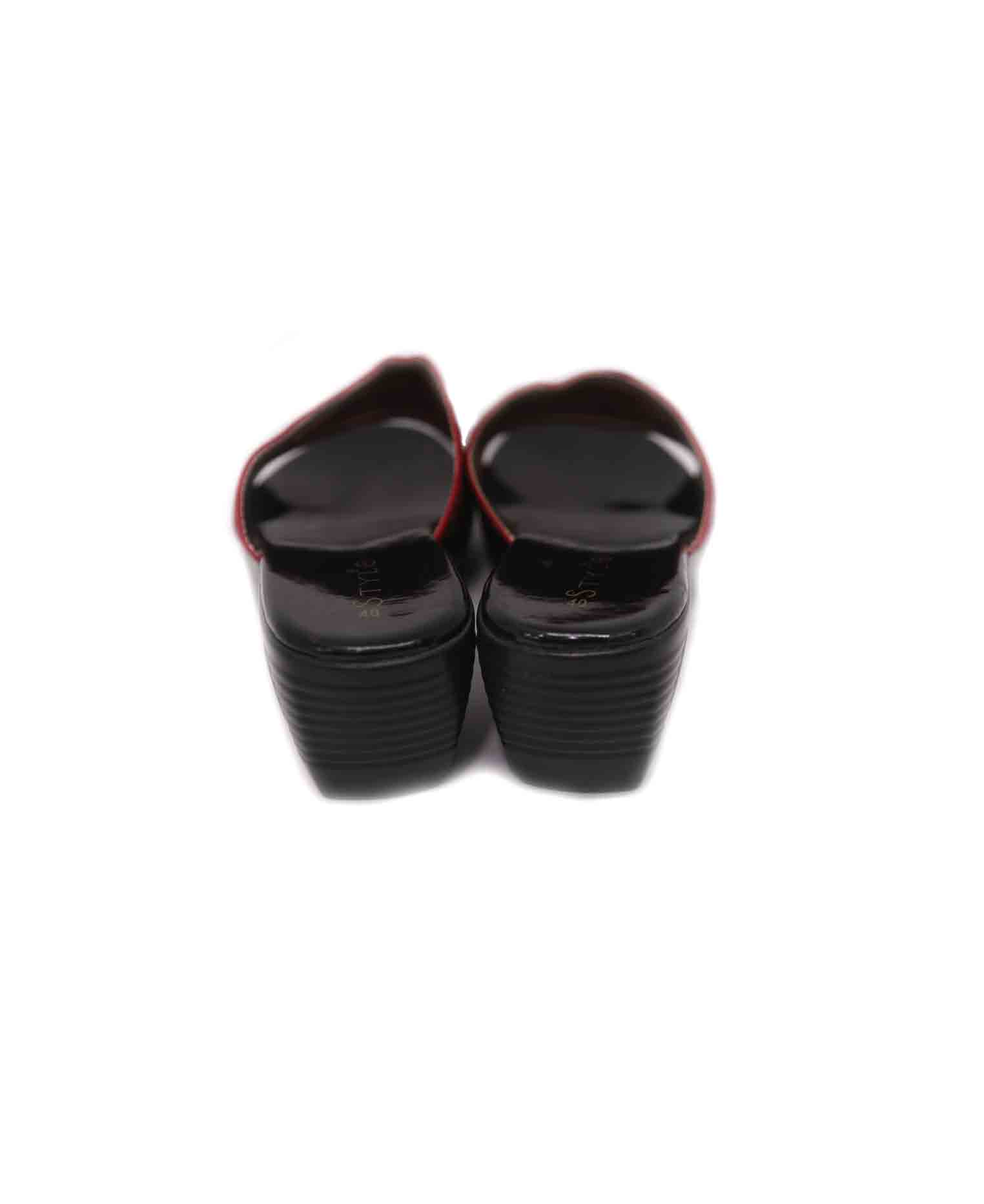 Maroon-velvet stone party heel