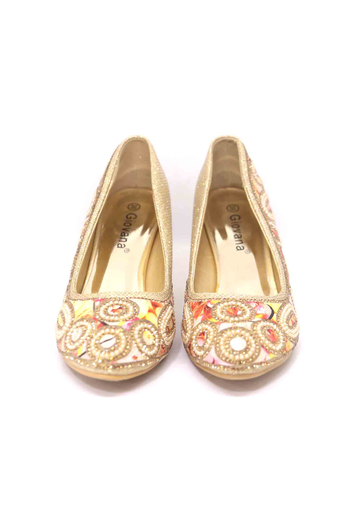 Multi color pearl stone pencil heel