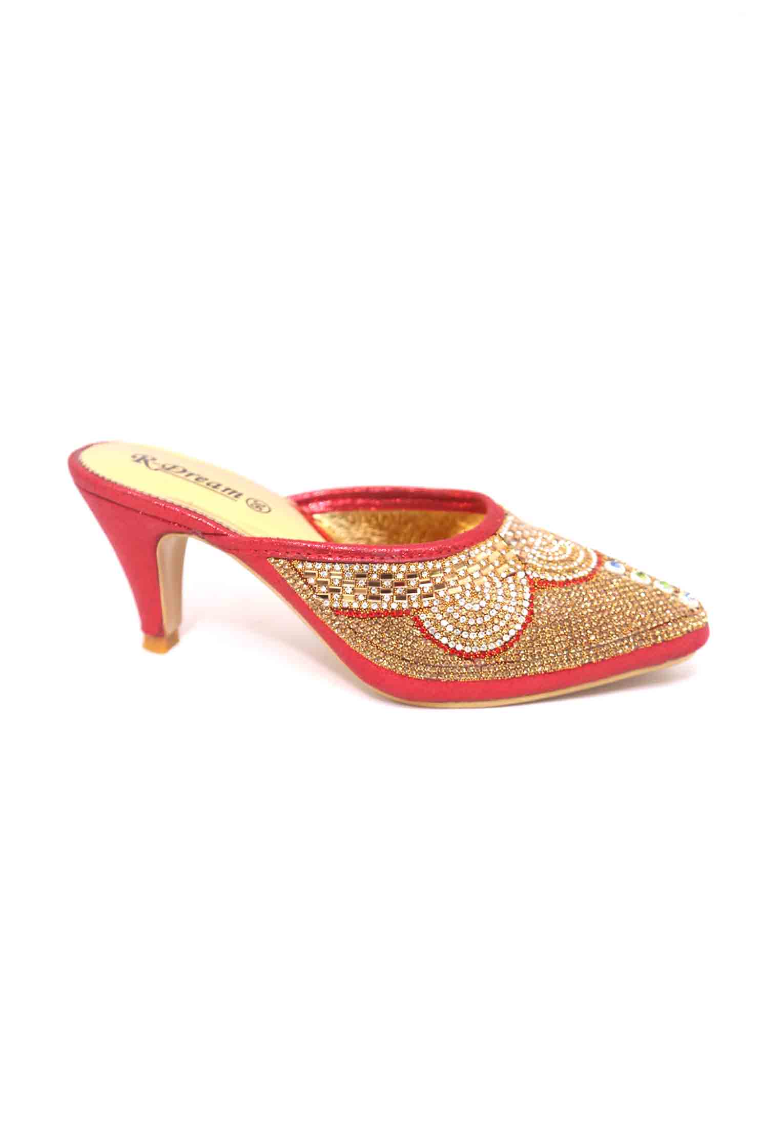 Maroon-red stone karchupi wedding nagra