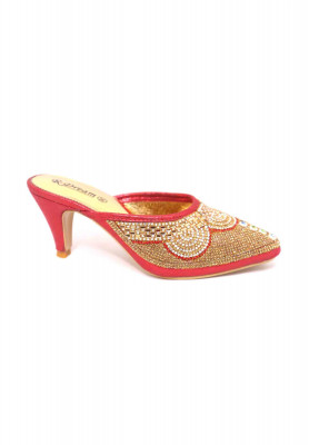 Maroon-red stone karchupi wedding nagra