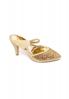 Antic-golden stone pencil heel