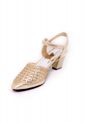 Glassy pattern stone karchupi box heel