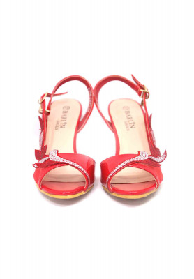Net floral white stone party heel