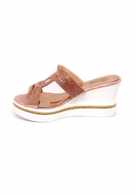 Artificial leather stone boston heel