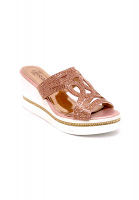 Artificial leather stone boston heel