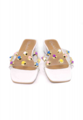 Multi color selo light stone party heel
