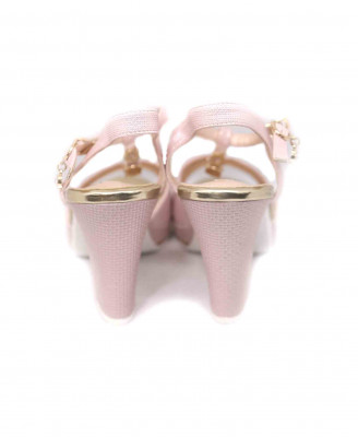 Artificial leather silver stone pencil heel