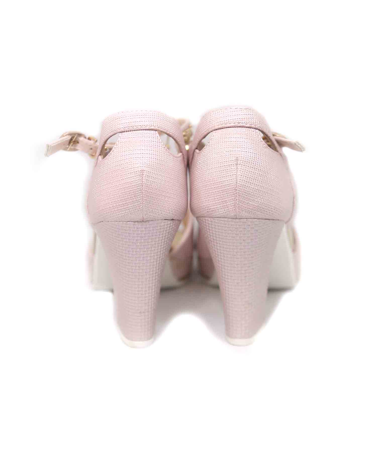Pink payel stone party kata heel