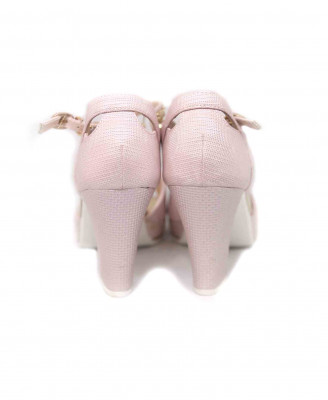 Pink payel stone party kata heel