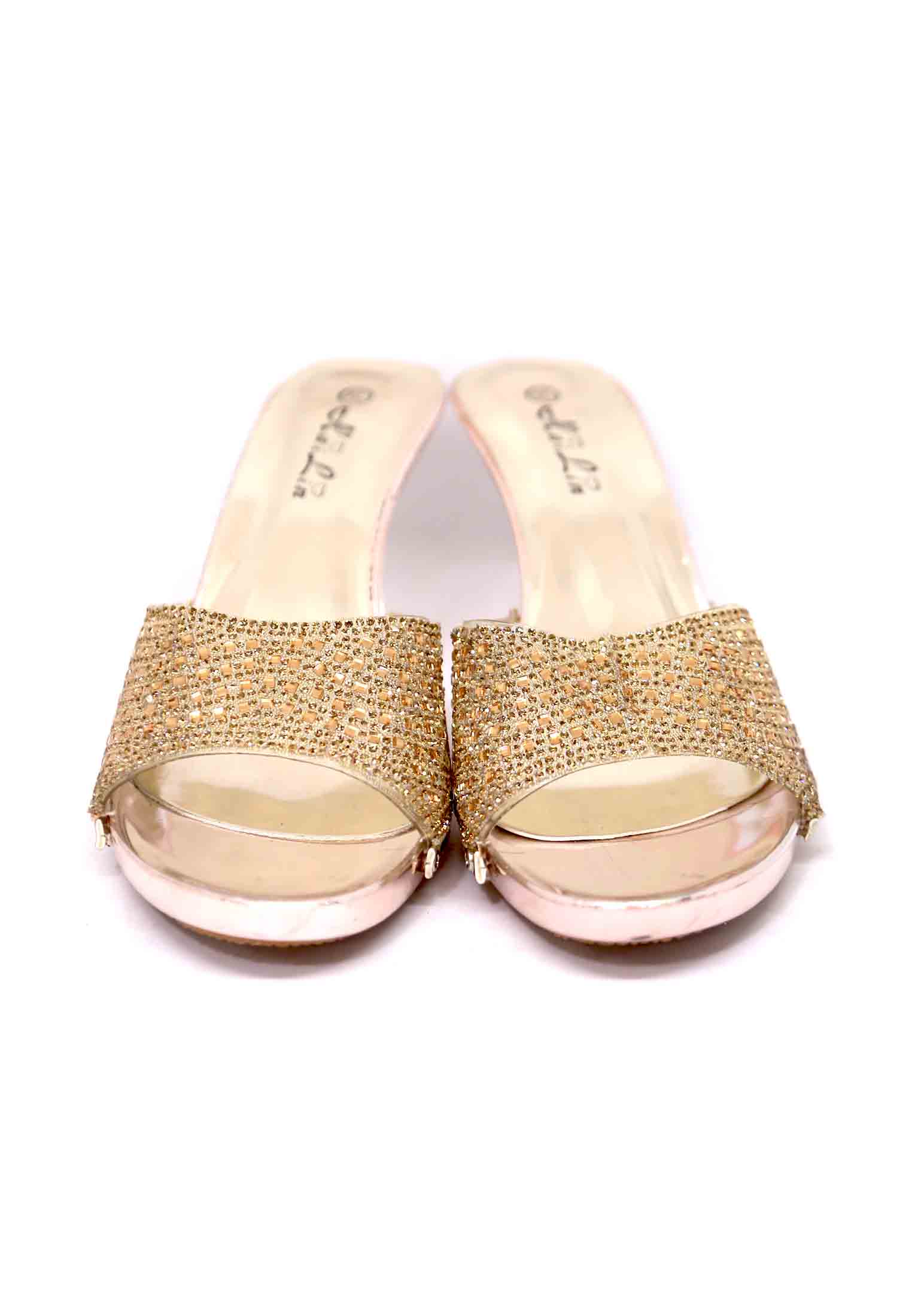 Golden selolight stone ceramics heel
