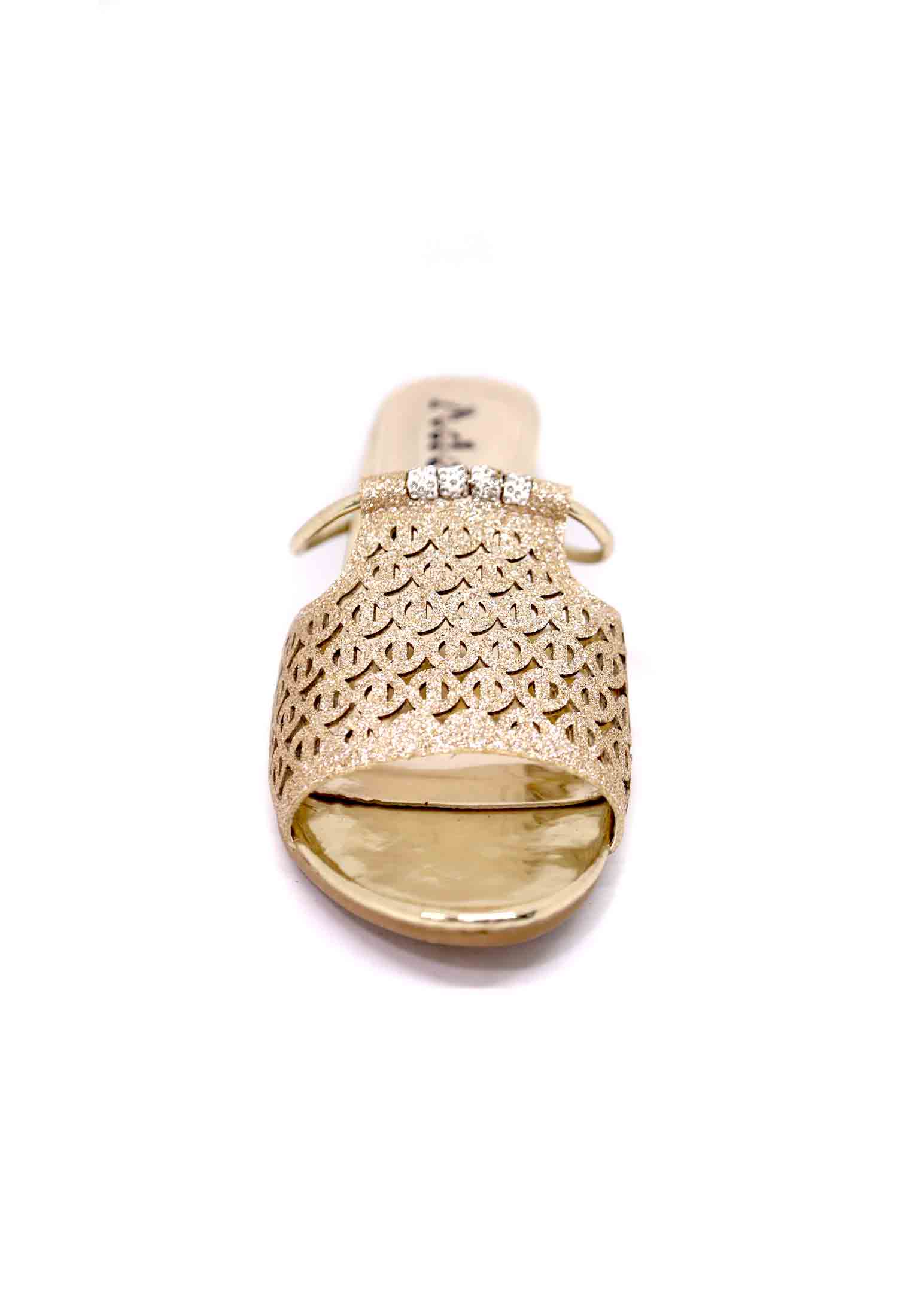 Artificial leather glassy punch box heel