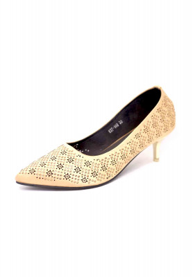 Golden-blue stone party pencil heel