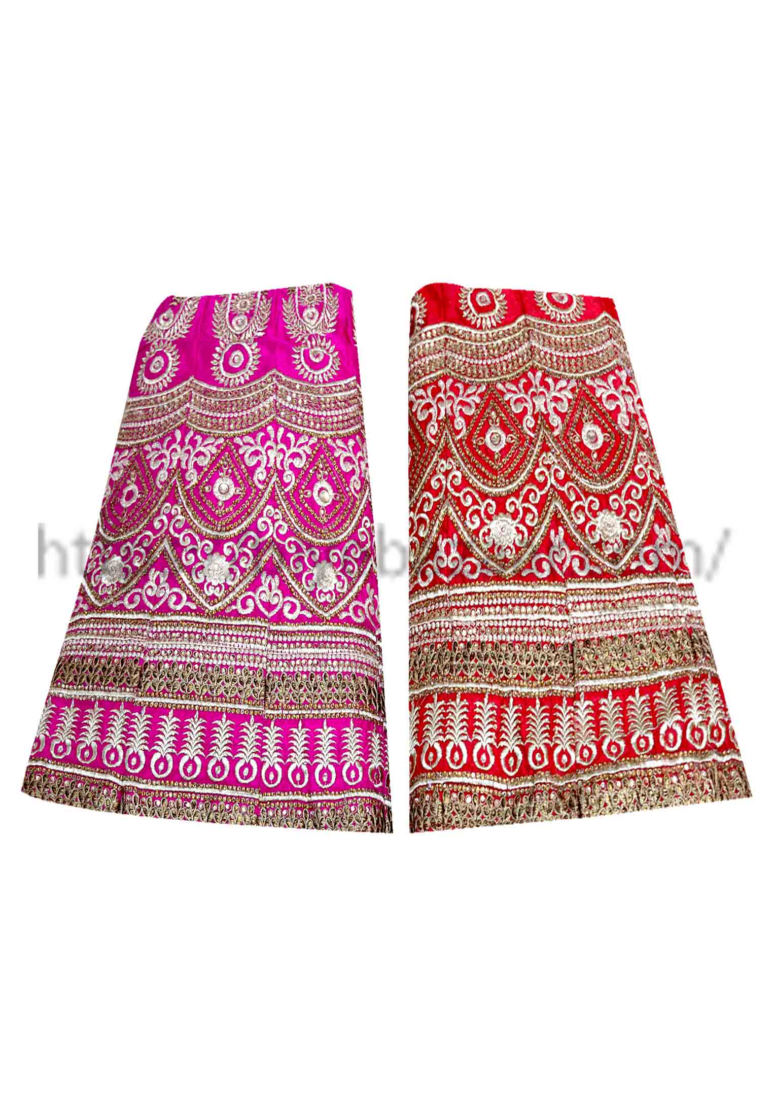 Golden pure katan wedding lehenga